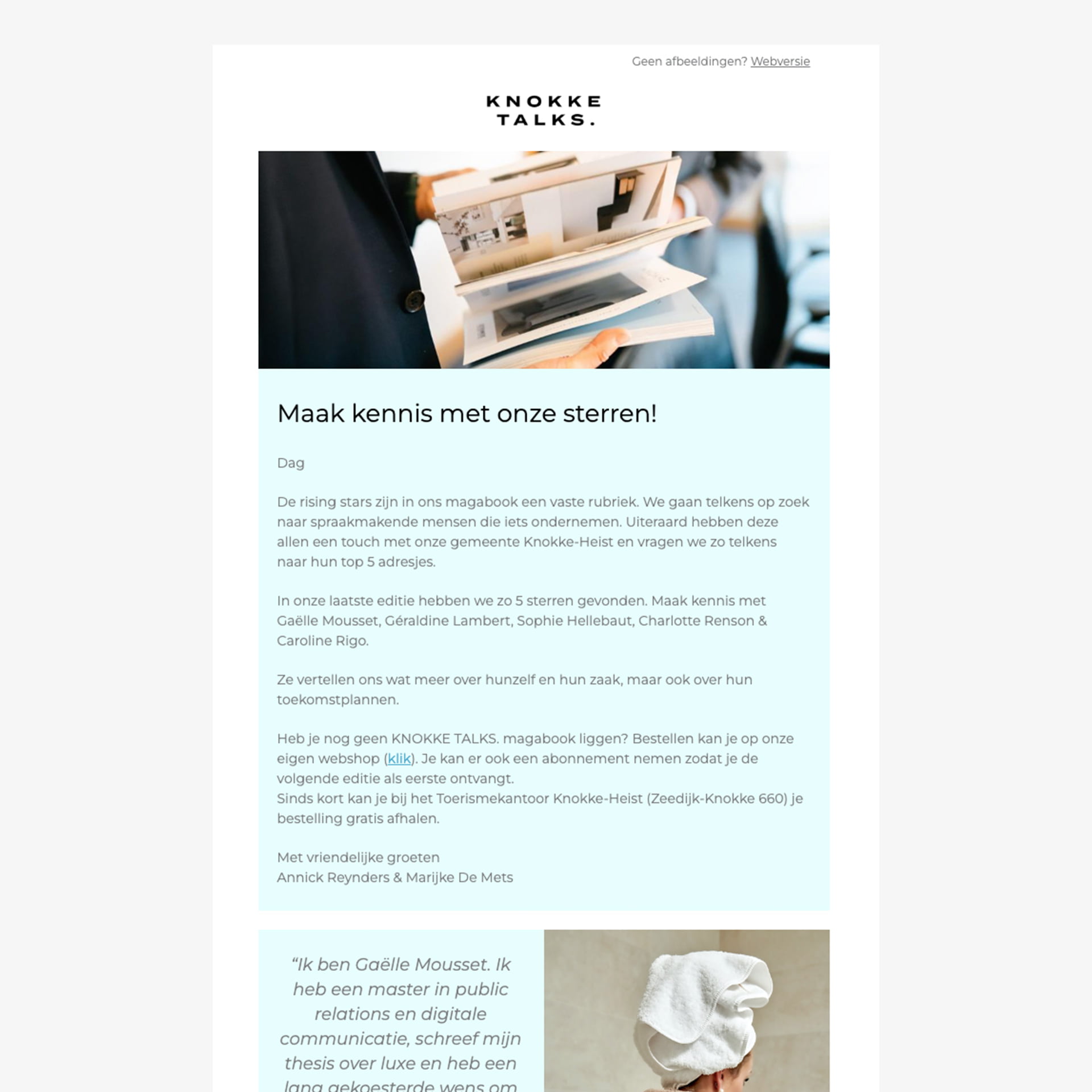 MAIL KNEET SITE Nieuwsbrief